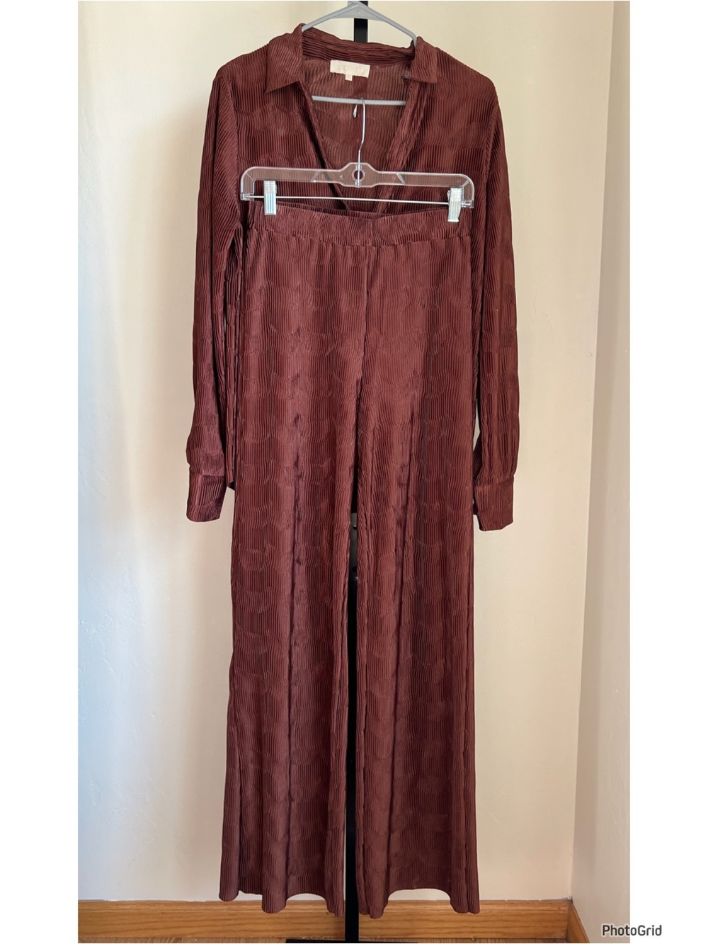 Meshki Two Piece Button Down Top & Pants Set XS / S